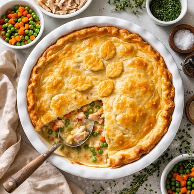 Image of Homemade Chicken Pot Pie with Herbed Gravy