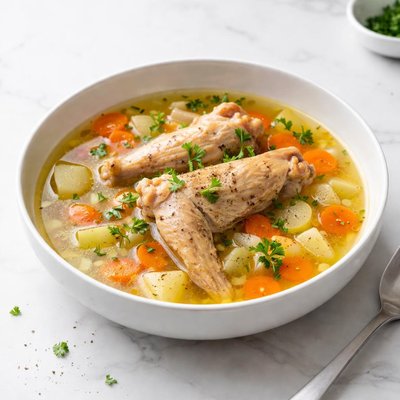 Image of Homemade Chicken Soup with Wings