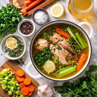 Image of Homemade Chicken Stock for Cooking