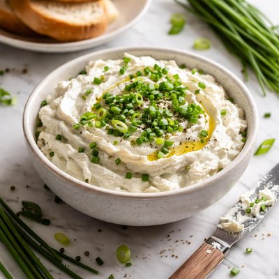Image of Homemade Chives Green Onions Cream Cheese