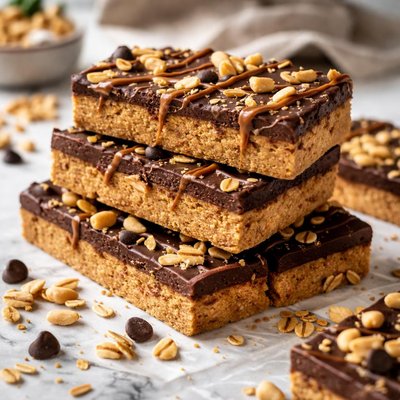 Image of Homemade Chocolate Peanut Butter Protein Bars