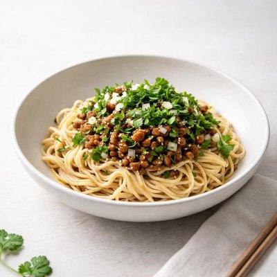 Image of Homemade Cilantro Minced Onion Noodles