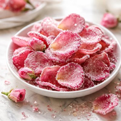 Image of Homemade Crystallised Rose Petals