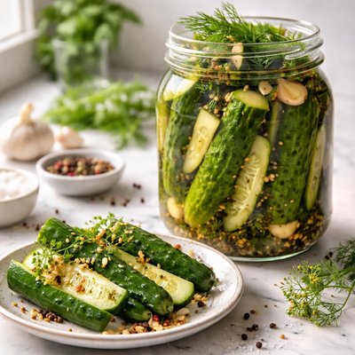 Image of Whole30 Homemade Cucumber Pickles