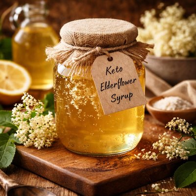 Image of Homemade Elderflower Syrup