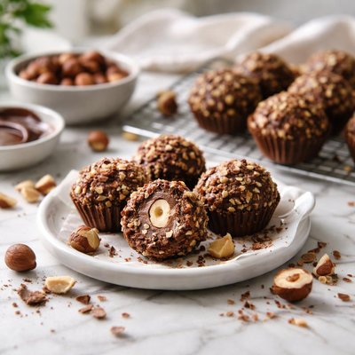 Image of Homemade Ferrero Rocher Chocolates