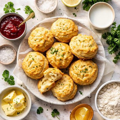 Image of Vegan Homemade Fluffy Biscuits