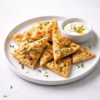 Image of Homemade Garlic Pita Chips