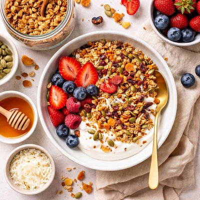 Image of Homemade Granola with Yogurt