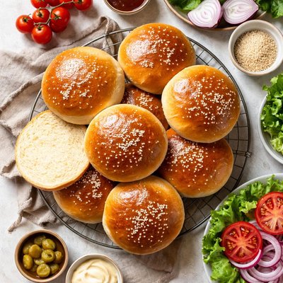 Image of Homemade Hamburger Buns