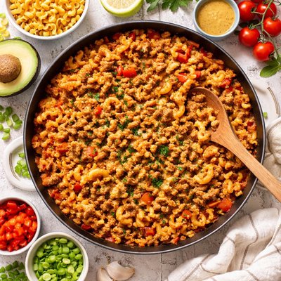 Image of Vegetarian Homemade Hamburger Helper