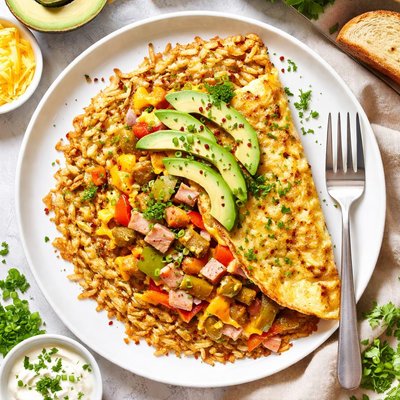 Image of Homemade Hash Browns Omelet