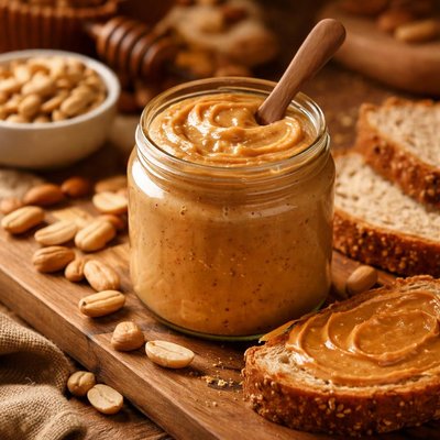 Image of Vegan Homemade Honey Peanut Butter