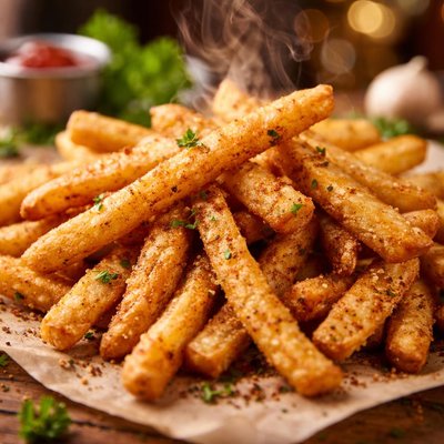 Image of Vegan Homemade KFC Style Crispy Fries