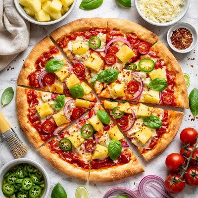 Image of Whole30 Homemade Pineapple Pizza