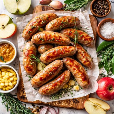 Image of Homemade Pork and Apple Sausages