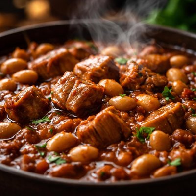 Image of Homemade Pork and Beans Slow Cook Method Gf