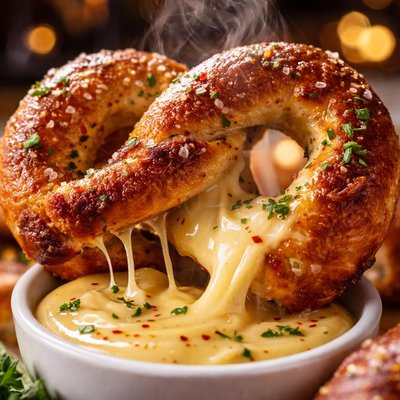 Image of Vegan Homemade Pretzel with Cheese