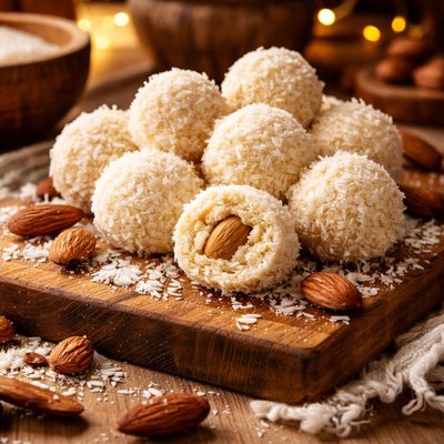 Image of Homemade Raffaello Coconut Almond Balls
