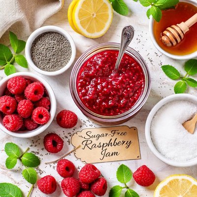 Image of Whole30 Homemade Raspberry Jam