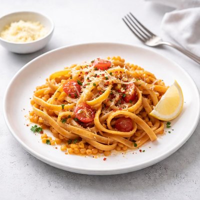 Image of Vegan Homemade Red Lentil Pasta
