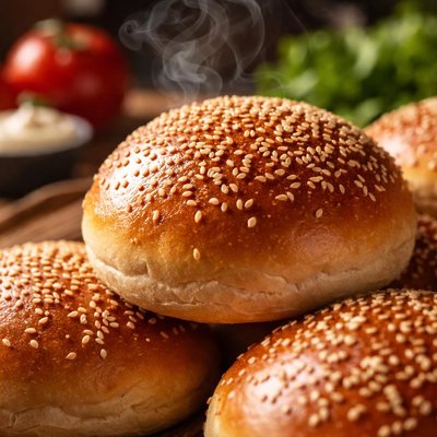 Image of Homemade Sesame Hamburger Buns