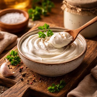 Image of Homemade Sour Cream with Yogurt