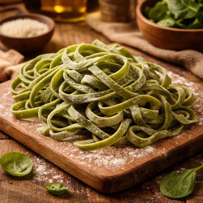Image of Homemade Spinach Noodles
