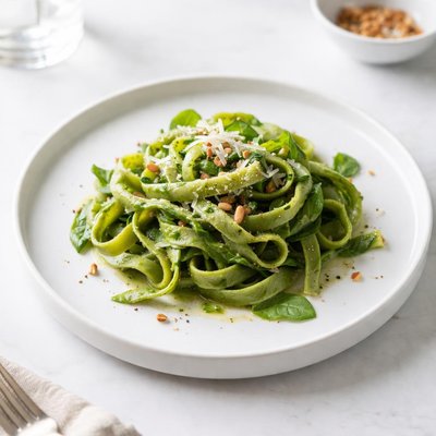 Image of Vegan Homemade Spinach Pasta