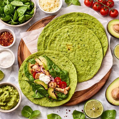 Image of Tortilla de Espinacas Casera Sin Gluten.