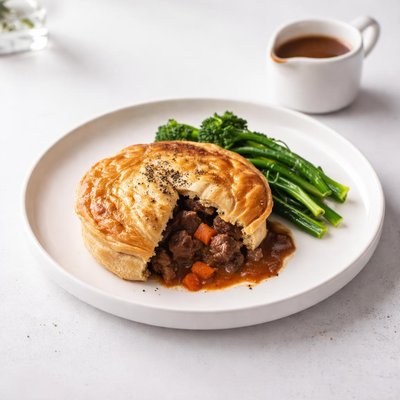 Image of Vegetarian Homemade Steak Pie