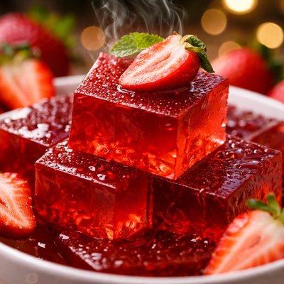 Image of Whole30 Homemade Strawberry Jello