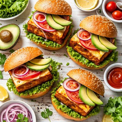 Image of Homemade Tofu Burgers