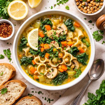 Image of Homestyle Noodle Soup Vegan Vegetarian