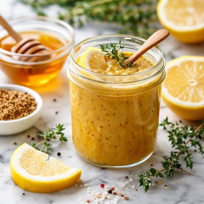 Image of Honey and Lemon Salad Dressing