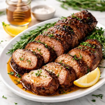 Image of Honey Bourbon Grilled Pork Tenderloin