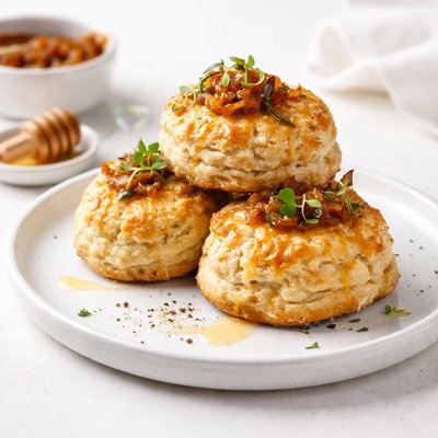 Image of Honey Cheddar Chutney Scones