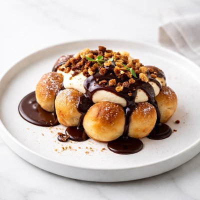 Image of Honey Cheesecake Bubble Bread with Chocolate Sauce Rsc