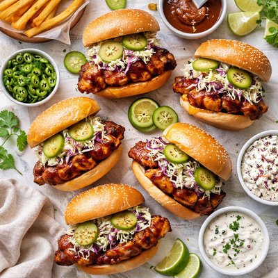 Image of Honey Chipotle Barbecue Chicken Sandwiches