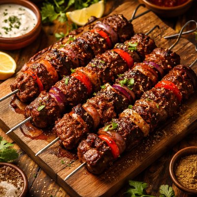 Image of Honey Cumin Beef Kebabs