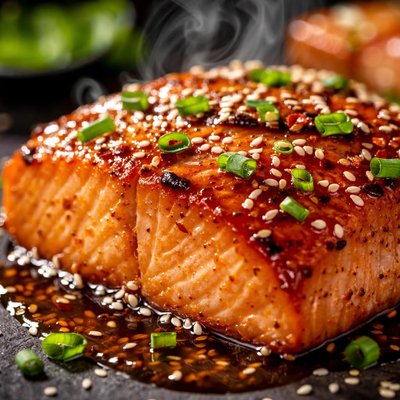 Image of Whole30 Honey Garlic Glazed Salmon