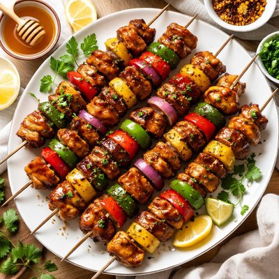 Image of Honey Glazed Chicken Kabobs