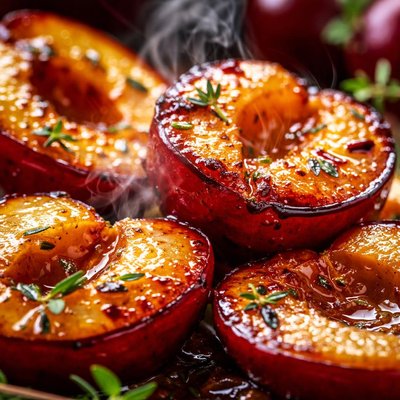 Image of Honey Glazed Grilled Plums