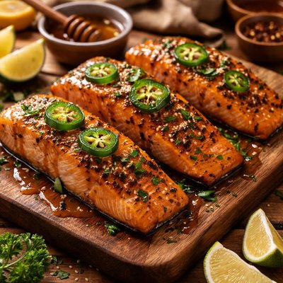 Image of Honey Jalapeno Salmon Fillets