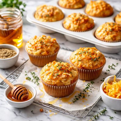 Image of Honey Mustard and Cheddar Muffins