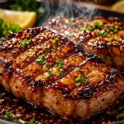 Image of Honey Mustard Bbq Pork Chops