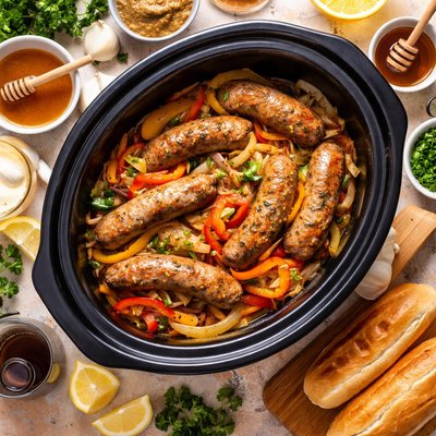 Image of Honey Mustard Beer Brats Crock Pot