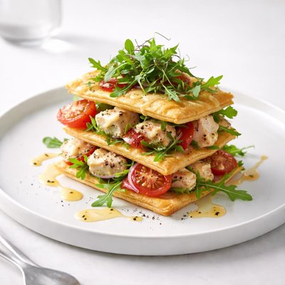 Image of Honey Mustard Chicken Salad Napoleons