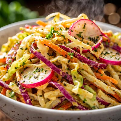 Image of Honey Mustard Coleslaw with Radishes