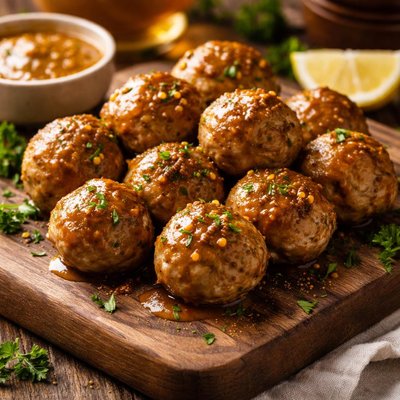 Image of Honey Mustard Turkey Meatballs Low Fat